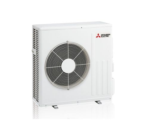 Aussengerät zur Klimaanlage von Mitsubishi in weiss