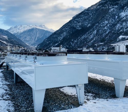 Rückkühler auf dem Dach.