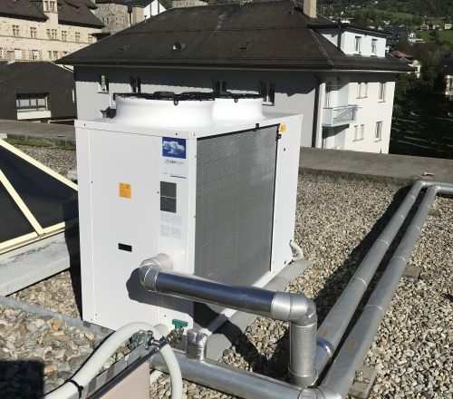 Kaltwassersatz auf dem Dach